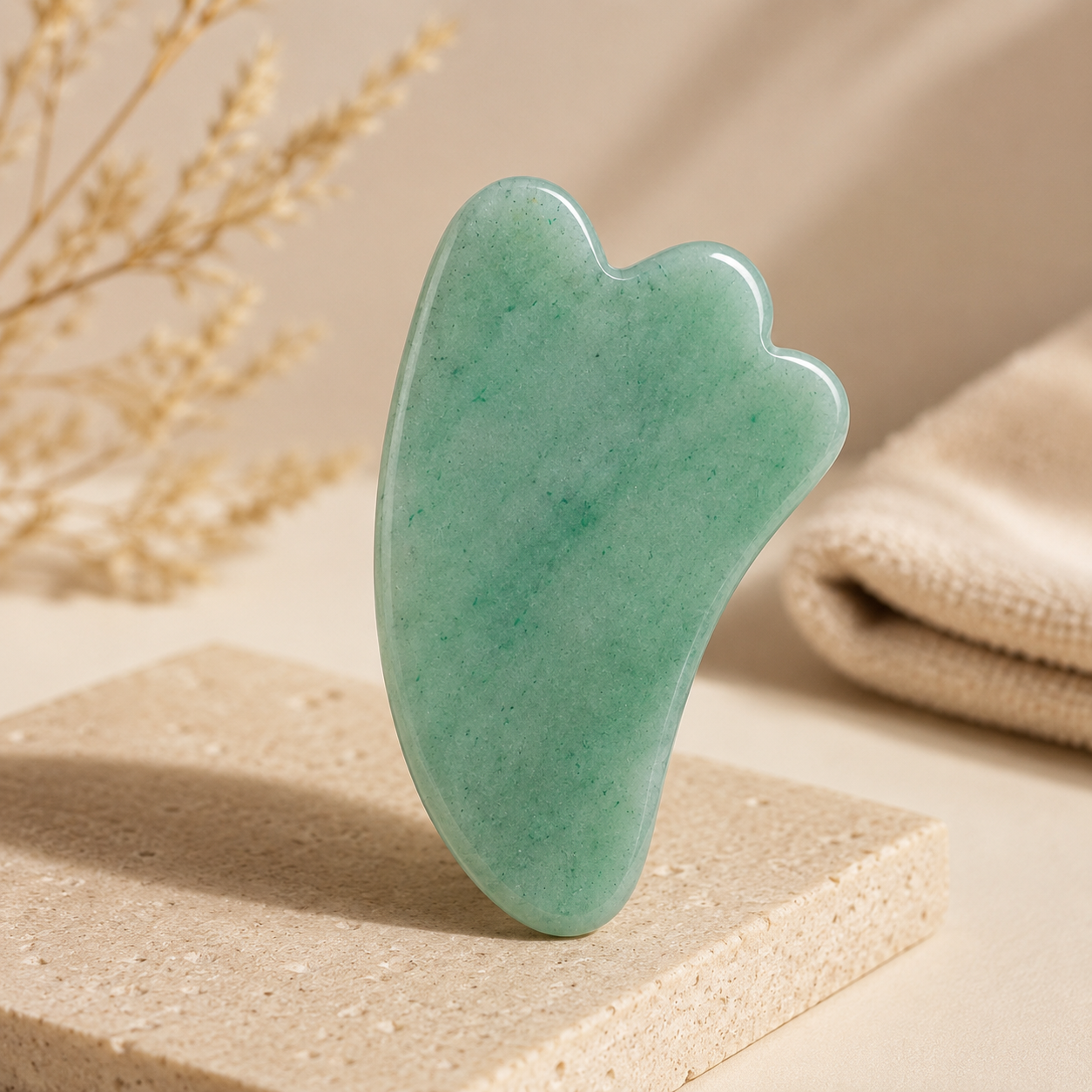 אבן גוואשה טבעית - KIRA Natural Gua Sha Stone